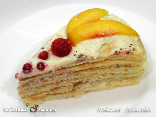 Творожный торт на сковороде - фото рецепта