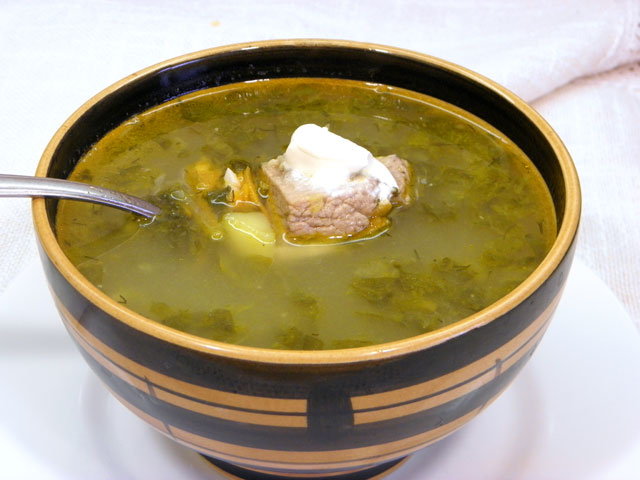 Суп с мясом и щавелем - фото рецепта