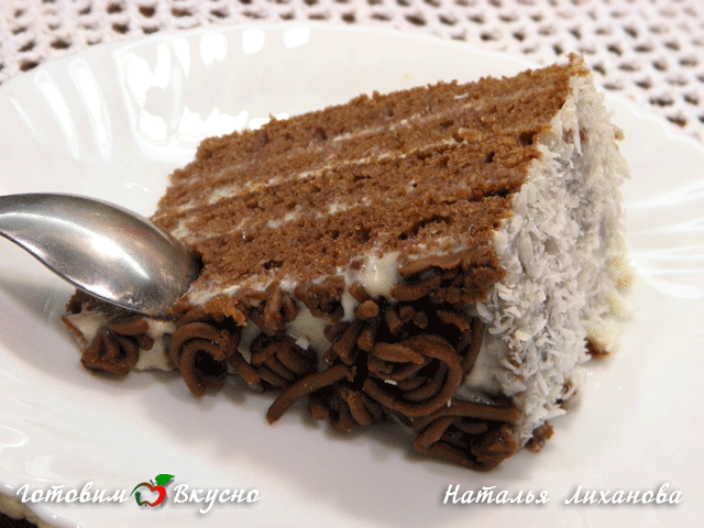 Шоколадный торт на кефире - фото рецепта