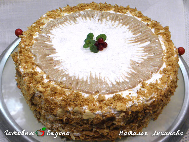 Торт Наполеон с тремя прослойками - фото рецепта