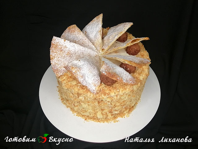 Торт Наполеон с кремом "пломбир" - фото рецепта